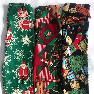 NEW!! Kids Holiday Leggings, Set of 3!